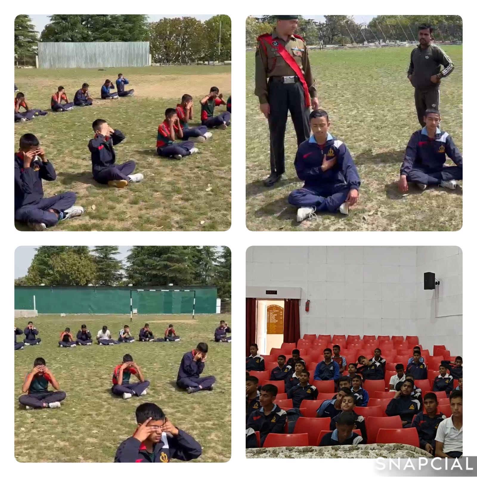 Outdoor student practice session