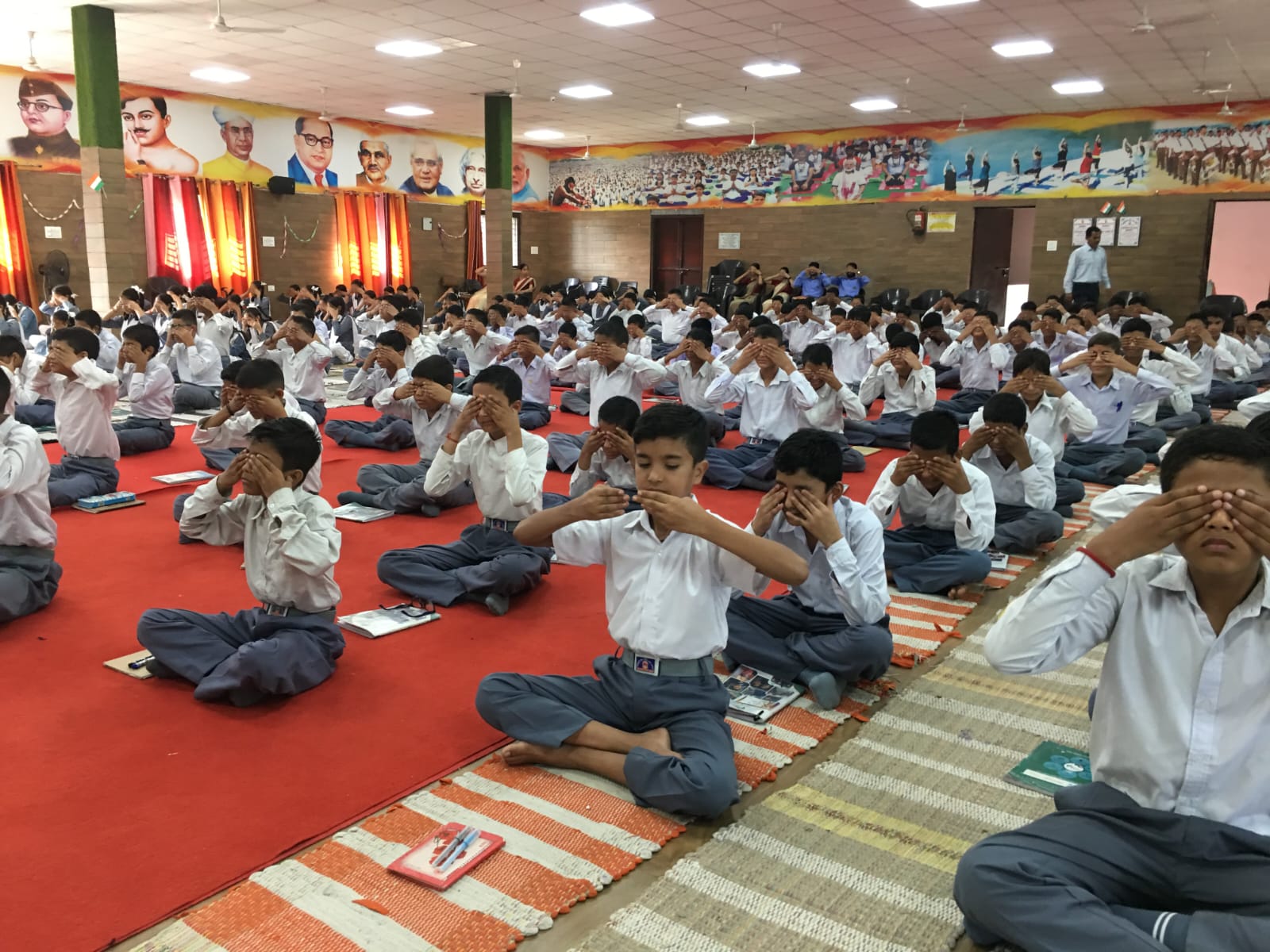 Student group learning activity at a Mission Mindfulness event